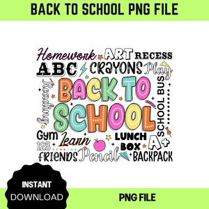 Retour à l'école fichier PNG téléchargeable projet de conception de chemise fichier PNG graphiques web colorés logos graphique illustration fichier vectoriel design rétro