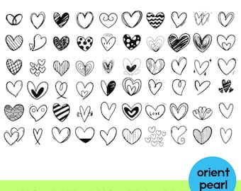 Doodle Heart Svg bundle Sketch Heart Svg bundle svg humor svg cricut cameo silhouette DXF file sublimation glowforge cutting machine files