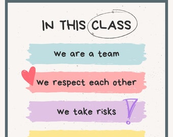 Klassenzimmer-Regeln Poster - Inspirierende Lerndekor (Digitaldruck)