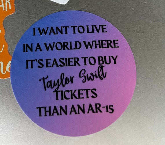 Taylor Swift Ticket Wish Vinyl Sticker - Social Statement Decal