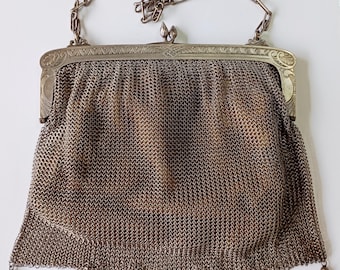 Sac en maille vintage en argent 800