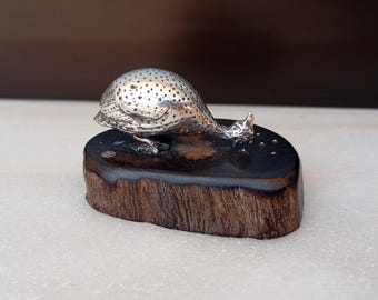 A Patrick Mavros silver model of a guinea fowl