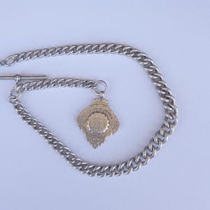 Victorian sterling silver Albert chain