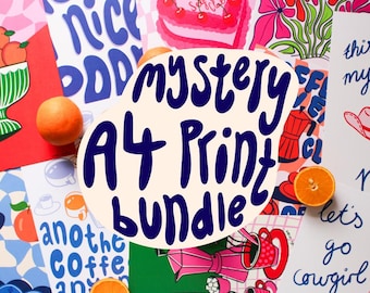Mystery A4 Art Print Bundle | Signed Illustration Pack