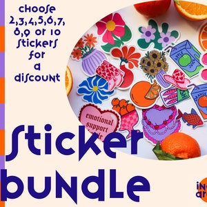 Sticker Bundle | Mix and match, multi buy offer, gift idea, vinyl stickers, high quality decals, laptop stickers, discount, sticker