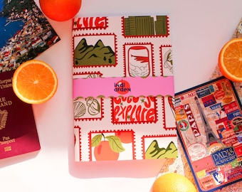 Cuaderno de viaje / Diario de páginas en blanco / Pasión por los viajes / Cuaderno minimalista A5 / Regalo para viajeros