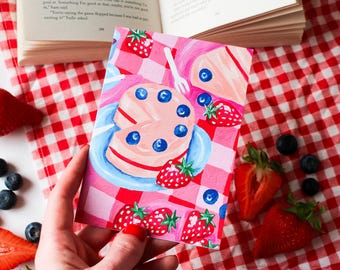 Hand-Illustrated Tea and Cake Greeting Card – Cottagecore Berry Picnic