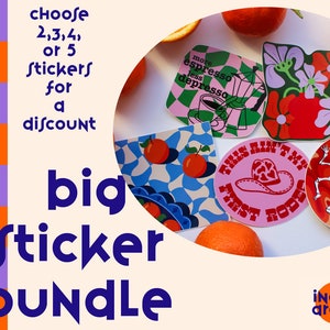 Big Sticker Bundle | 10x10cm | Mix and match, multi buy offer, gift idea, vinyl stickers, high quality decals, laptop stickers, discount