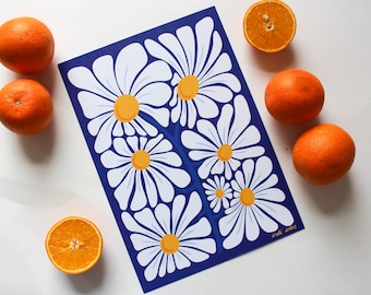 Impresión artística "Margarita loca" / Ilustración de Indi Arden, A4
