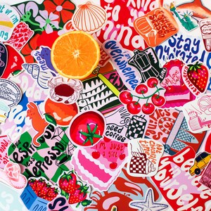 PAQUETE DE PEGATINAS SORPRESA / Pegatinas de vinilo sorpresa / Pegatinas ilustradas adorables / Decoración para diario y portátil / Regalo de papelería / Paquete misterioso / imagen 4