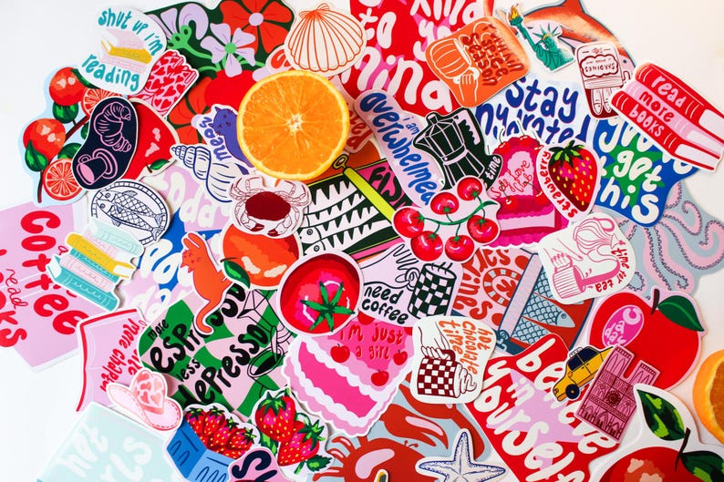 PAQUETE DE PEGATINAS SORPRESA / Pegatinas de vinilo sorpresa / Pegatinas ilustradas adorables / Decoración para diario y portátil / Regalo de papelería / Paquete misterioso / imagen 4
