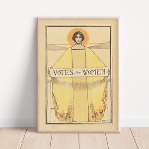 Vota per le donne, cartello per il suffragio, poster vintage per suffragette, stampabile, arte murale, download istantaneo, regalo per lei, arredamento per la casa, stampa femminista