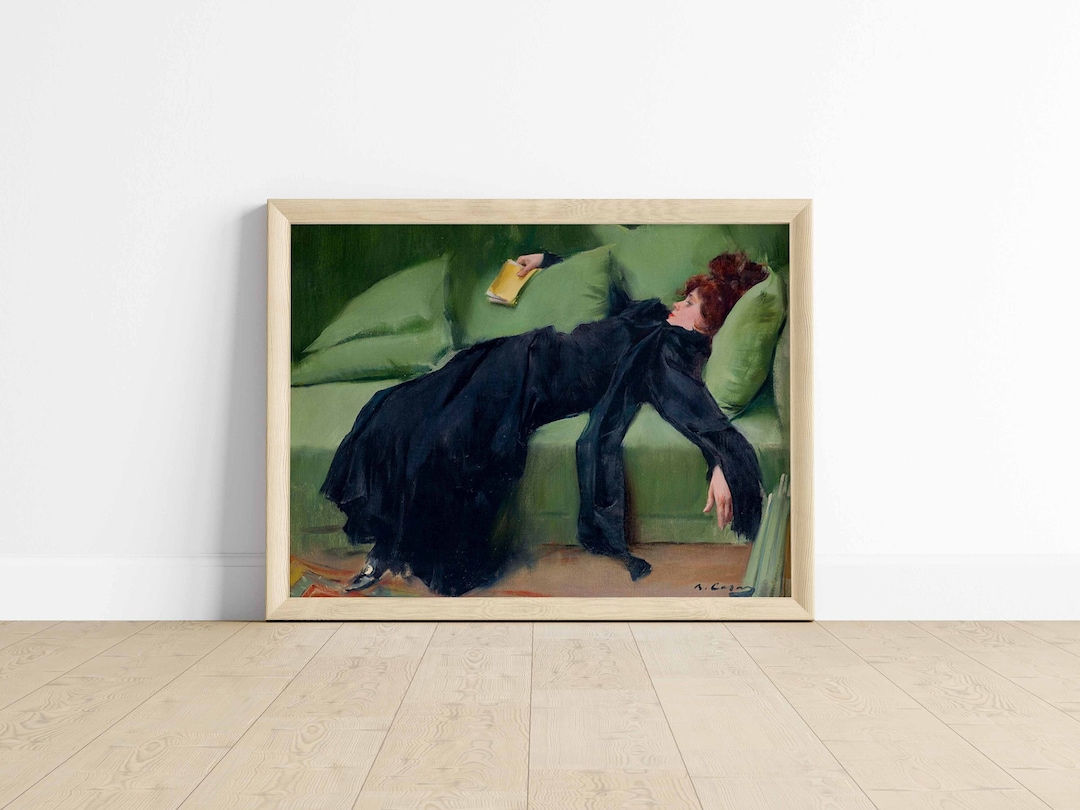 Decadent Young Woman After the Dance Horizontal Printable Wall Art ...