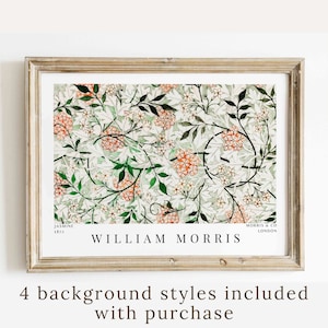 William Morris Horizontal Print Jasmine Textile Printable Wall Art Vintage Exhibition Poster Living Room Decor Art Nouveau Instant Download