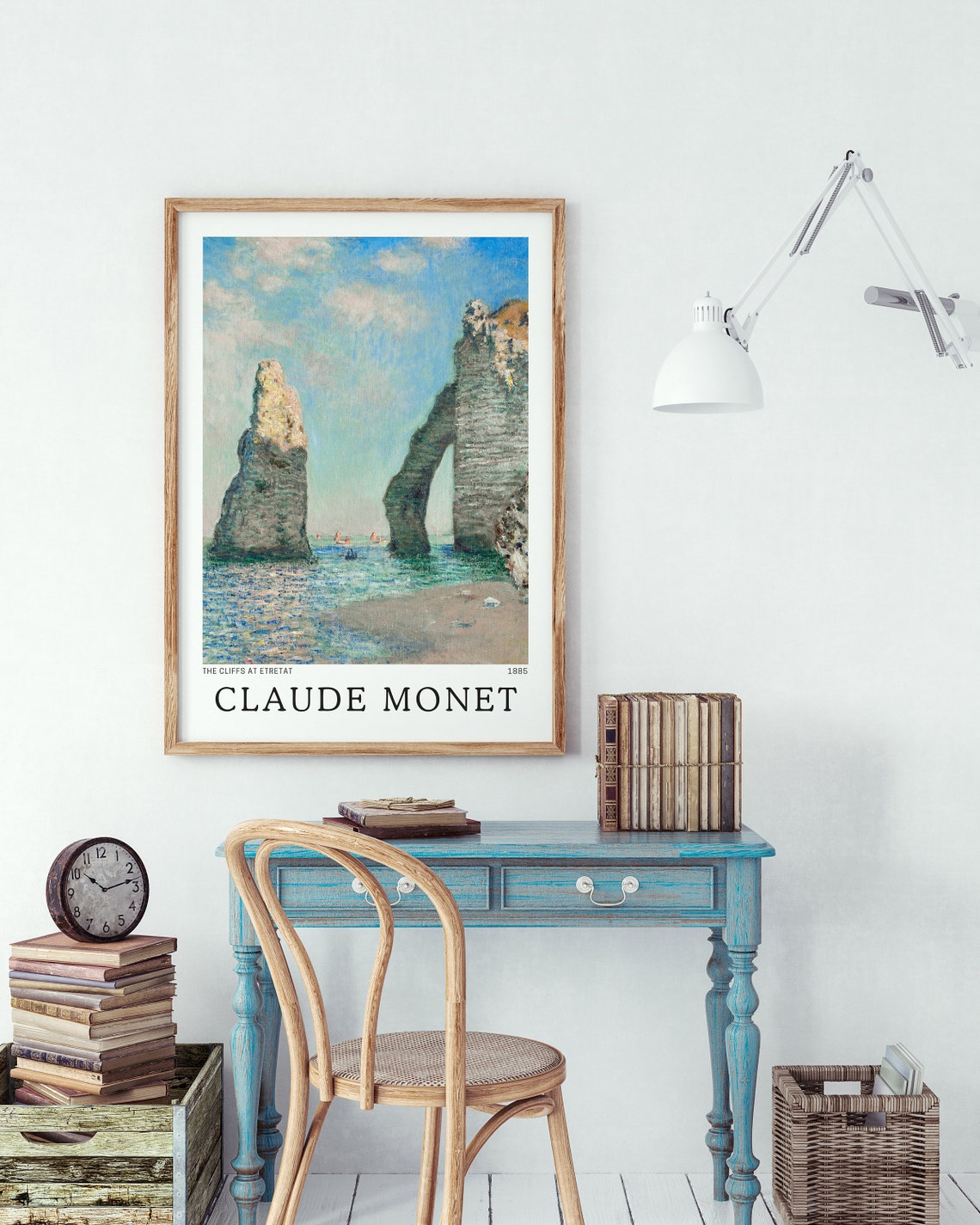 Claude Monet Print the Cliffs at Etretat Art Print Vintage Exhibition ...