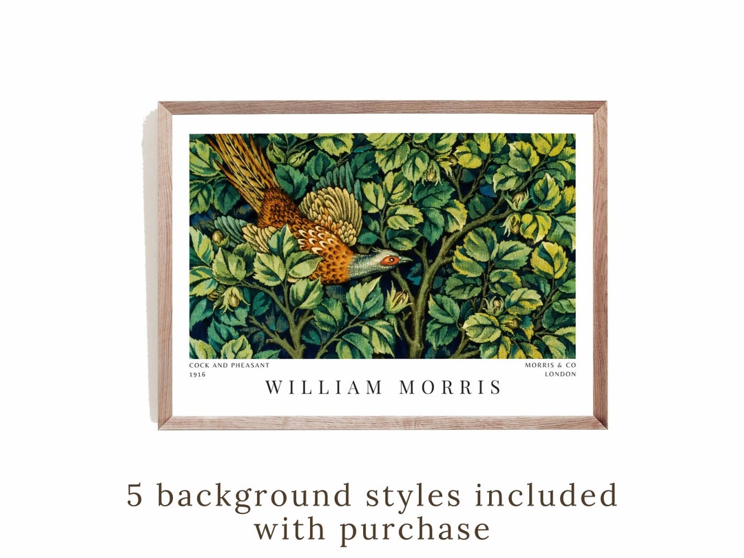William Morris Animal Print Vintage Textile Pattern Art Poster Country ...