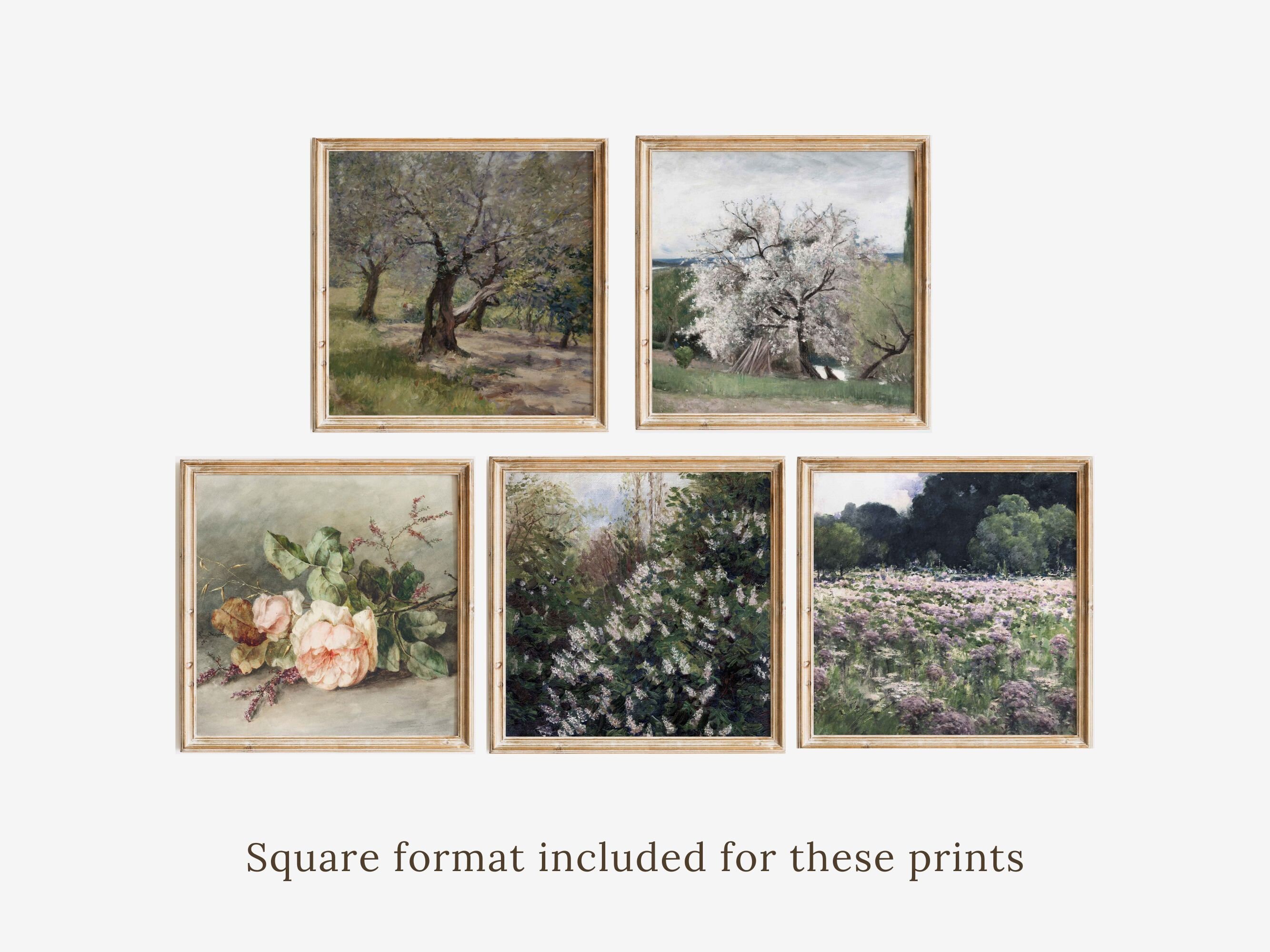 Spring Farmhouse Wall Art Vintage Landscape Paintings Set of 9 Gallery ...