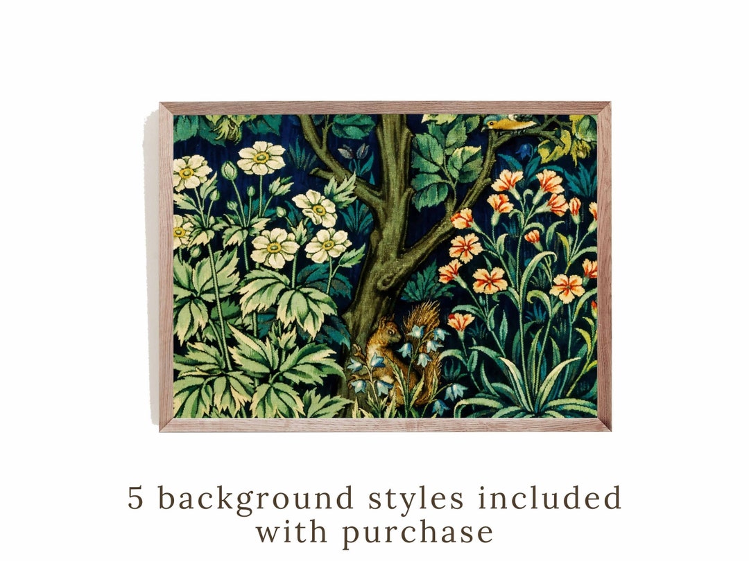 William Morris Animal Print Vintage Textile Pattern Art Poster Country ...