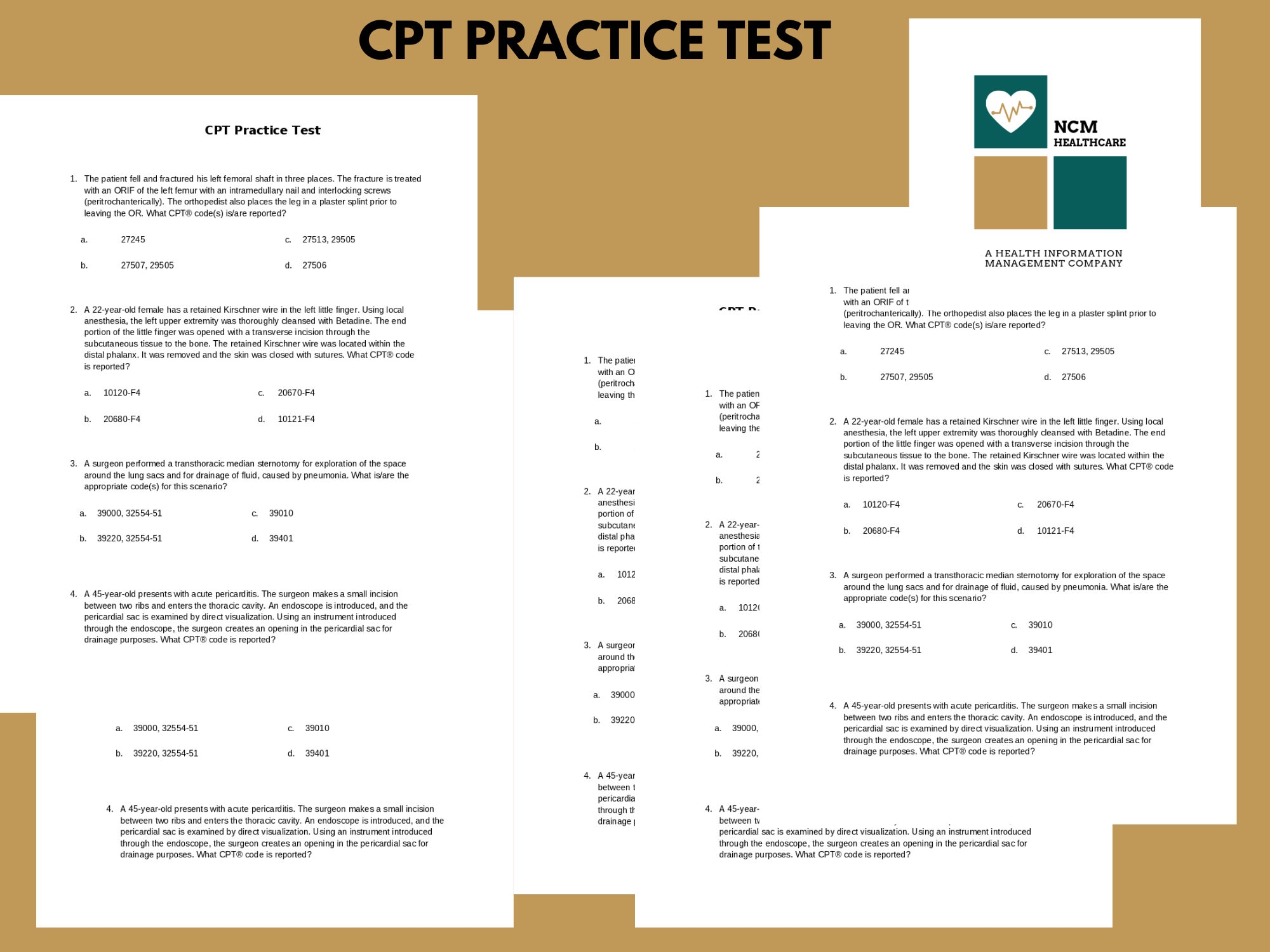 CPT Practice Test Answers & Rationales | Mcq’s Answers | Printable ...