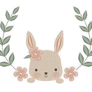 White Bunnies , Frame Rabbit Collections New Embroidery Machine Design ...