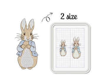 Het verhaal van Peter Rabbit 3 inch 4 inch, Borduurmachine Patroonbestand, Katoenstaartkonijn, paashaas, Beatrix Potter machine borduurwerk