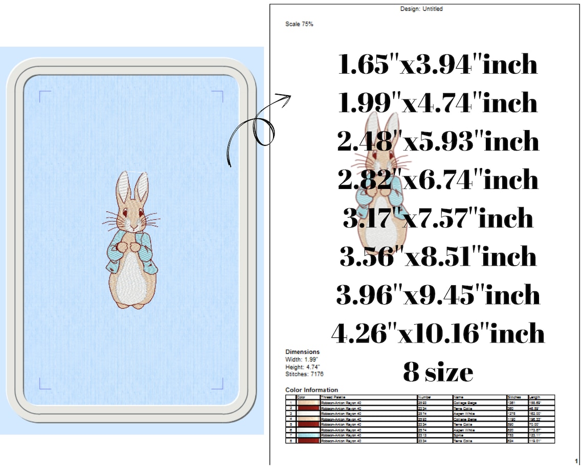 The Tale of Peter Rabbit Embroidery Machine Pattern - Etsy
