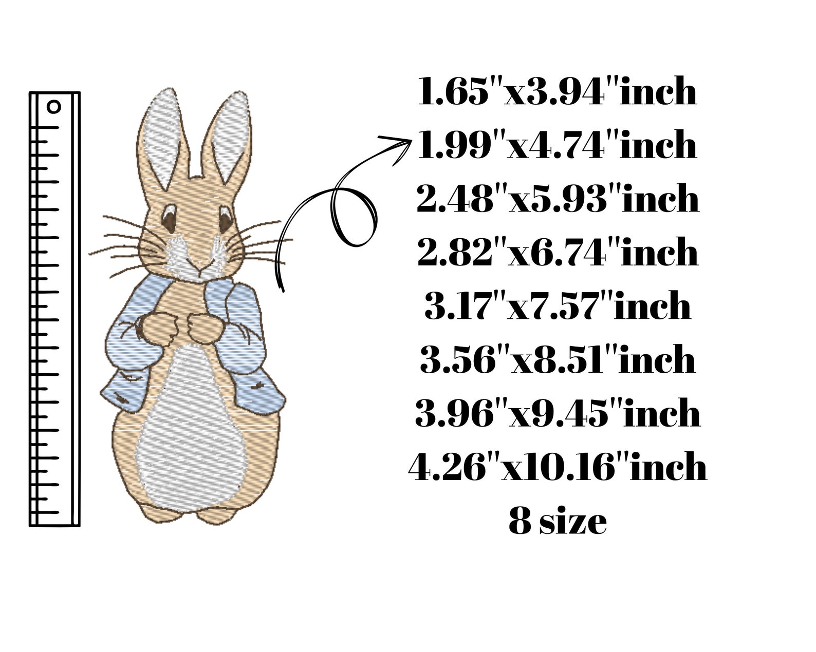 The Tale of Peter Rabbit Embroidery Machine Pattern File,cottontail ...
