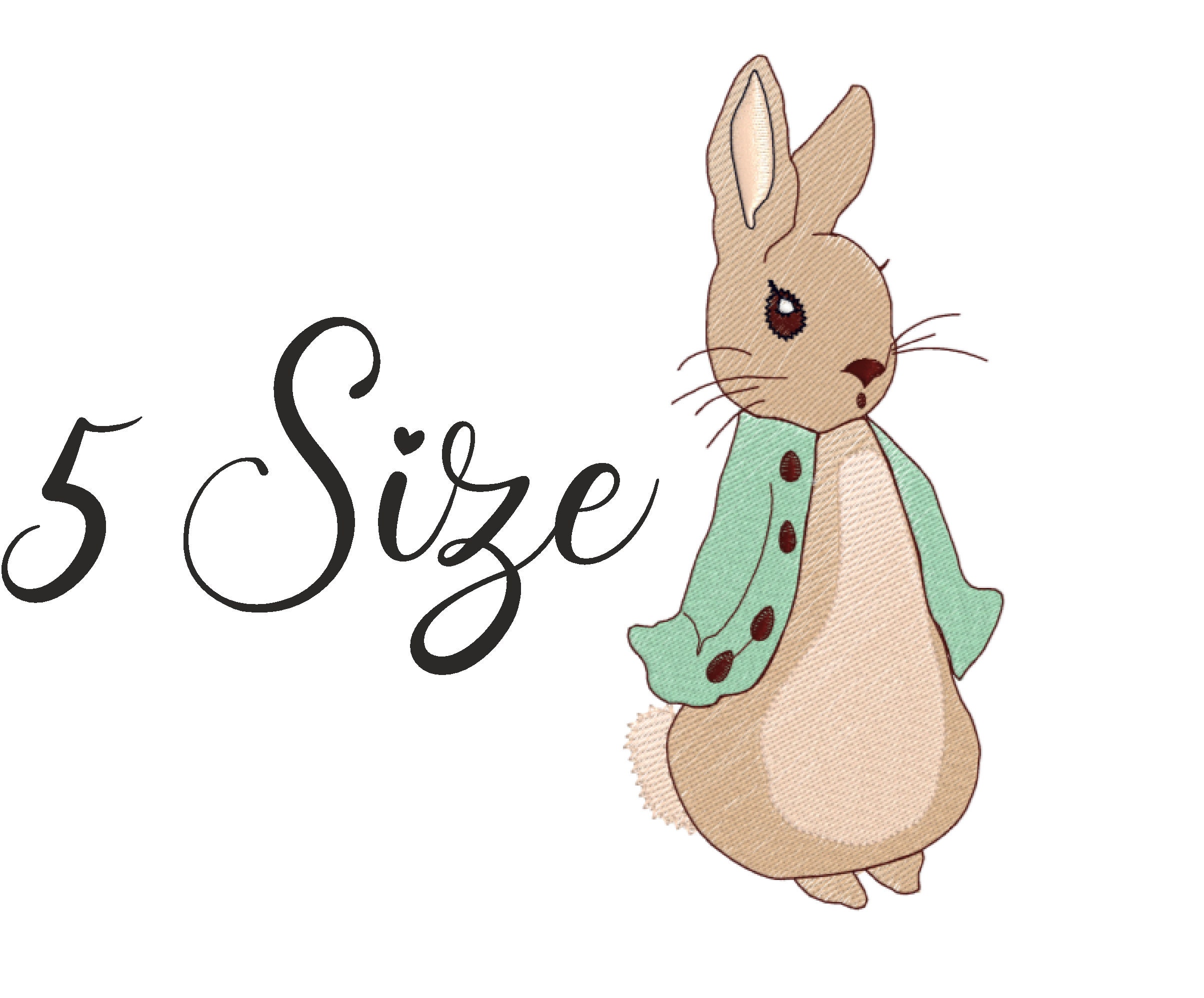 Peter Rabbit Embroidery Machine Design (digital Files) - Etsy