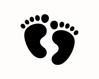 Baby Feet Svg, Baby Feet Silhouette, Baby Footprint, Baby Svg, Baby Feet Cut file, Baby Foot Svg File, Baby Feet Clipart, Instant Download