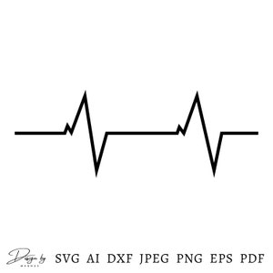 Heart beat line Svg, Heart Beat Svg, Heart Beat Line Png, Heart Beat Clipart, Heart Beat Vector File, Svg File For Cricut, Instant Download
