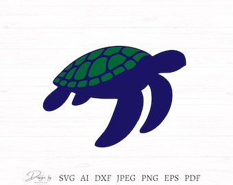 Sea Turtle Svg File, Sea Turtle Cut File For Cricut, Sea Turtle Clipart, Sea Turtle Png, Sea Turtle Vector File, Turtle Svg Instant Download