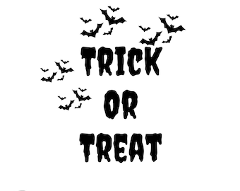 Trick Or Treat Svg, Trick Or Treat Design, Svg, Dxf, Eps, Jpeg, Png And Pdf, Halloween Svg, Halloween Clip Art, Cricut Svg, Instant Download