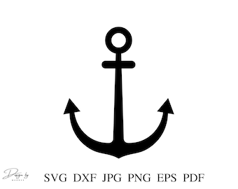 Anker SVG, Anker Vektor-Datei, SVG, Png, Dxf, Pdf, Jpeg, SVG, Anker Clipart, Cricut Anker, Anker Silhouette, SVG-Dateien für Cricut
