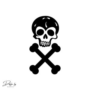 Skull And Bones Svg, Pirate Svg File, Skull and Crossbones Svg, Skull Svg, Skull And Bones Cut File, Cricut Silhouette, Instant Download