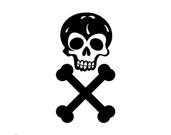Skull And Bones Svg, Pirate Svg File, Skull and Crossbones Svg, Skull Svg, Skull And Bones Cut File, Cricut Silhouette, Instant Download