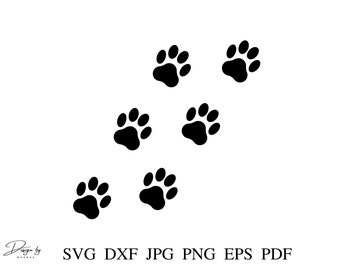 Dog Paw Print, Paw Print Svg, Dog Paw Silhouette, Dog Paw Clipart, Animal Svg, Dog Svg Files, Dog Paw Png, Dog Paw Eps, Digital Download