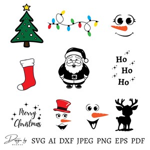 Christmas Svg Bundle 10 Designs, Christmas Svg files, Christmas Cut Files, Christmas Png, Christmas Clip art, Xmas Svg, Instant Download