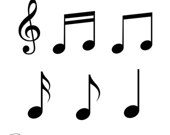 Musical Notes Svg Bundle, Music Clipart, Music Svg, Music Notes Icons, Svg Files For Cricut, Svg Png,Eps, Dxf, Jpeg, Pdf Digital Download