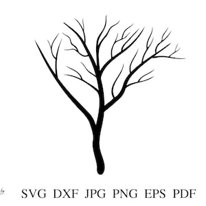 Bare Tree Svg, Tree Silhouette, Tree With No Leaves, Tree Svg File For Cricut, Tree Cut File, Nature Svg, Bare Tree Png, Instant Download