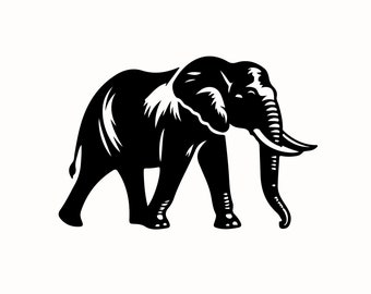 Elephant Svg, Elephant Svg File For Cricut, Elephant Clipart, Elephant Silhouette, Elephant Cut File, Elephant Png File, Instant Download