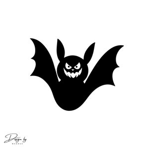 Scary Bat Svg, Bat Png, Bat Silhouette, Halloween Design, Halloween Decor, Svg, Ai, Dxf, Eps, Jpeg, Png And Pdf, Cricut Svg Instant Download