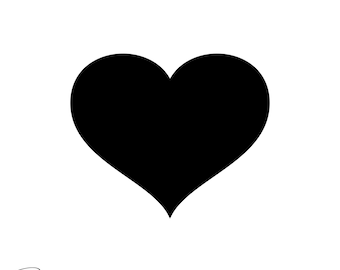 Heart Shape Svg, Heart Silhouette, Heart Design, Heart png, eps, dxf, Love Svg, Heart Cut File, Heart Graphics, Svg Files Digital Download