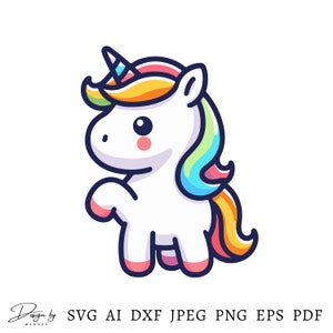 Licorne Svg, Clipart Licorne, Png de licorne, Image Svg de licorne, fichier Svg de licorne pour Cricut, vecteur de licorne, conception de licorne, téléchargement immédiat
