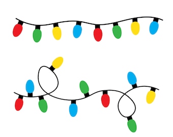 Christmas Lights Svg, Christmas Lights Clipart, Christmas Design, Christmas Lights Png, Christmas Cut File, Christmas Svg, Instant Download