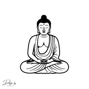 Buddha Svg, Buddha Design, Buddha Png, Svg Files For Cricut, Meditation Svg, Buddha Illustration, Zen Art, Yoga Svg File, Instant Download
