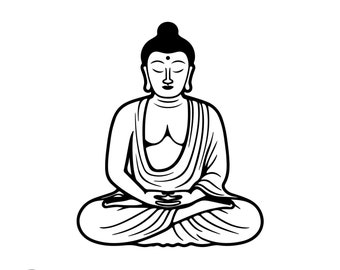 Buddha Svg, Buddha Design, Buddha Png, Svg Files For Cricut, Meditation Svg, Buddha Illustration, Zen Art, Yoga Svg File, Instant Download