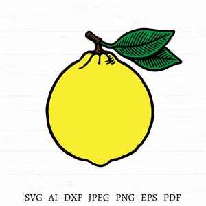 Lemon Svg File, Lemon Clipart, Lemon Png With Transparent Background, Lemon Art, Lemon Design, Lemon Cut File For Cricut, Instant Download