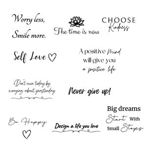 Inspirational Quotes Svg Bundle, 10 Designs, Positive Quotes Svg, Inspiring Quotes Svg, Motivational Svg, Quotes Svg Files, Instant Download