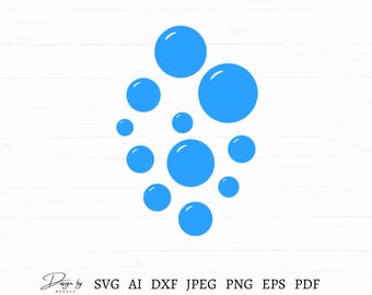 Water Bubbles SVG, Bubbles Cut File for Cricut, Water Bubbles Clipart, Bubble Cut File, Water Bubbles Png, Bubble Design, Instant Download