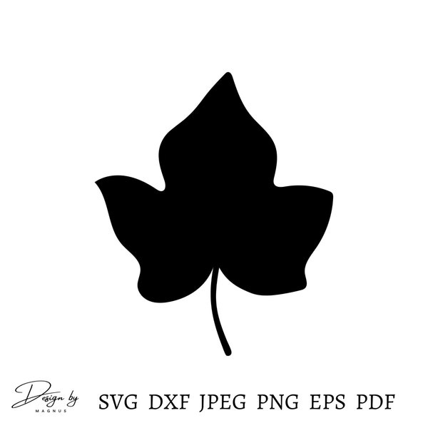 Ivy leaf Svg File, Ivy Leaf Cut File For Cricut, Ivy Leaf Silhouette, Leaves Svg, Leaf Clipart, Leaf Vector File, Leaf Png Instant Download